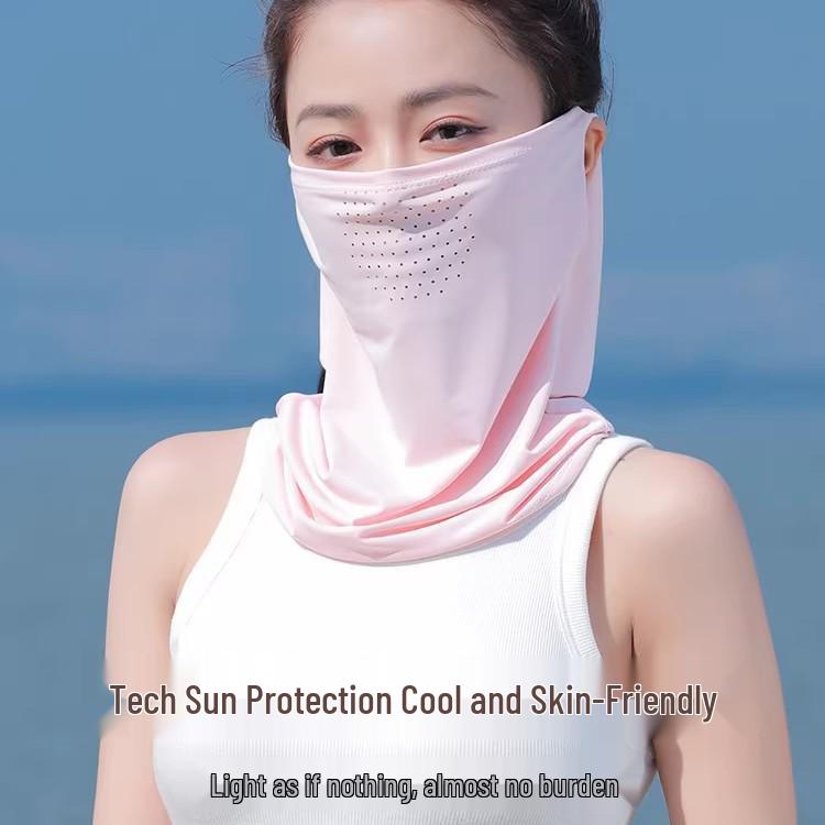Unisex Breathable Cycling Face Mask - UV Protection, Ice Silk