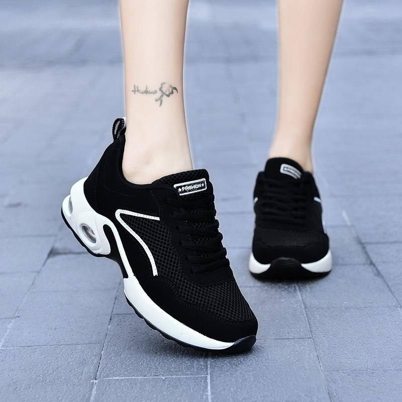 Women's shoes autumn and winter flat-bottomed tide shoes air cushion casual fly-woven sports single shoes women