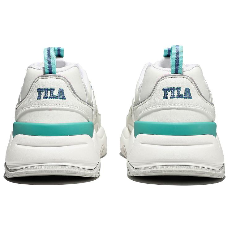 FILA Rayflide Textile, Synthetic Leather Low top Casual Shoes Unisex White Blue Green Korean Style 1RM02120E_143