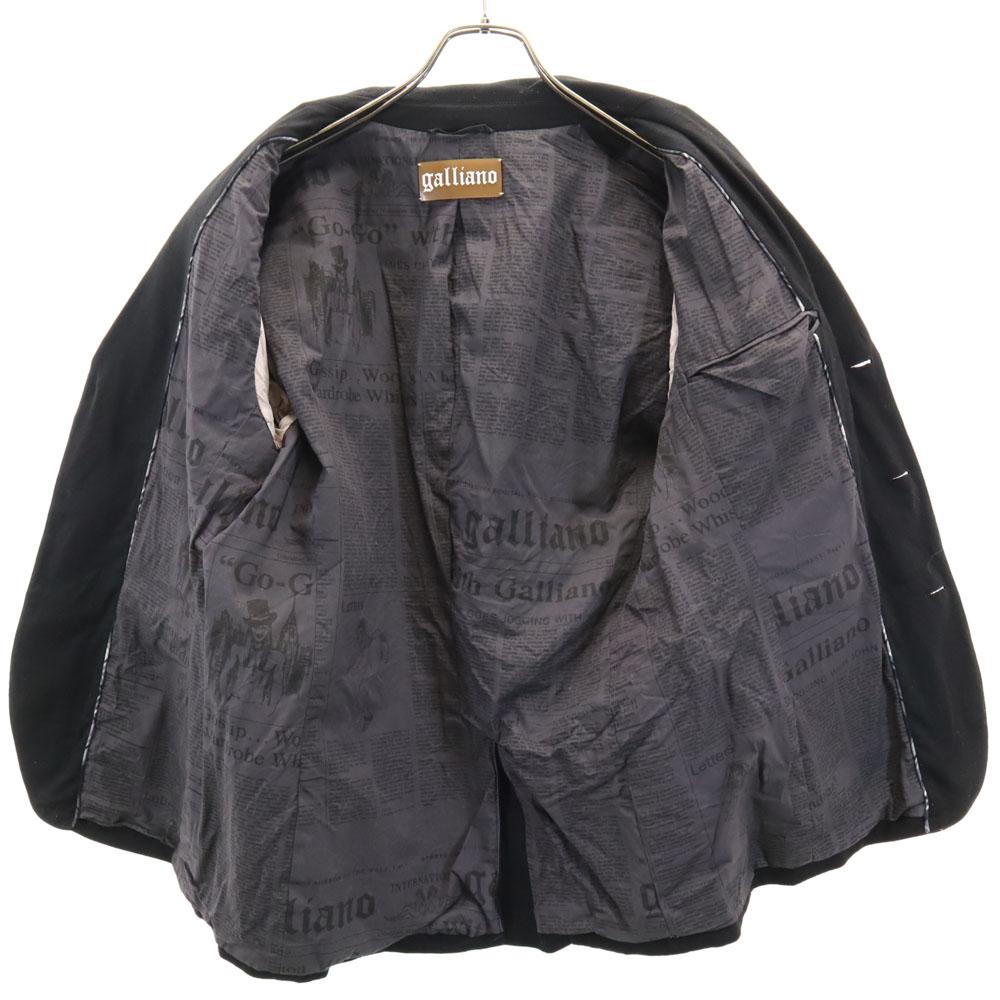 Galliano Tailored Jacket 48 Black Blazer Men's Used