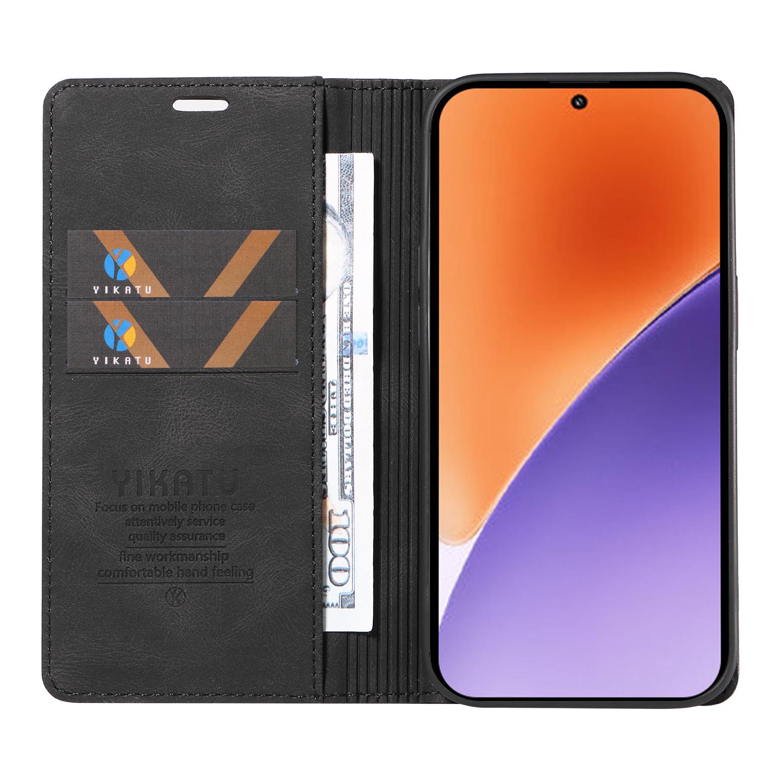 

For Xiaomi 15 Case Leather Skin-Touch Phone Cover Magnetic Auto-Absorbed Purple