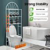 Bymaocar Modern White Three-layer Toilet Storage Rack Floor Standing W/ Non-slip Bottom For Bathrooms Balconies, Entrance Halls