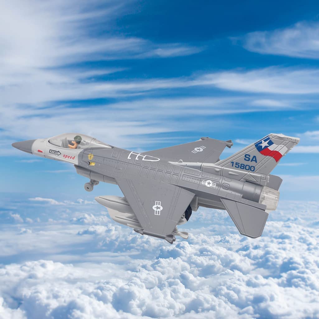 Литой под давлением F16 Fighting Falcon Модель самолета Армия ВВС Игрушки Военный самолет — фото 11