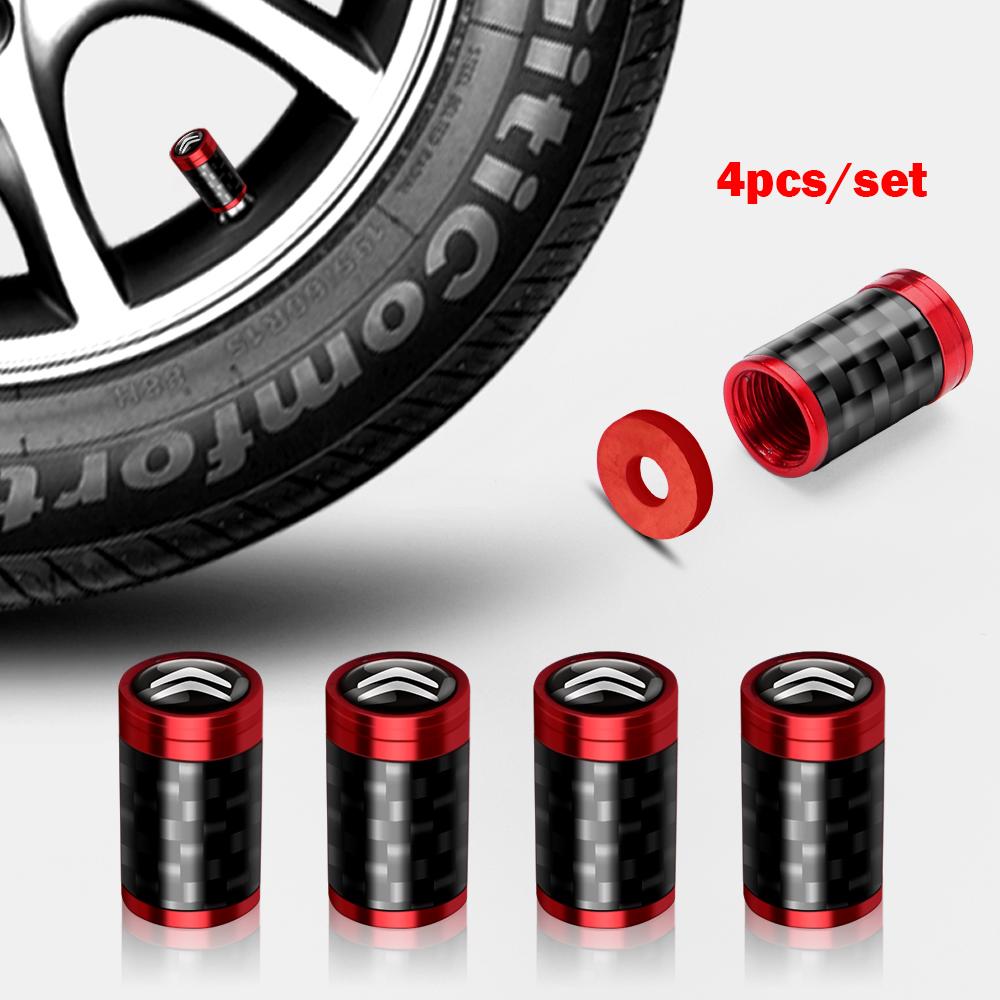 4Pcs Metal Alloy Car Tire Caps For Citroen C4 C3 C2 DS Celysee Picasso For Cars Motorcycles Bicycle Cover Dustproof Accessories