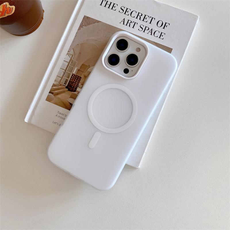 

Dual-Purpose Magnetic Jelly Case for iPhone 16e and 15ProMax - Skin-Feel Frosted Protection iPhone 16 Plus