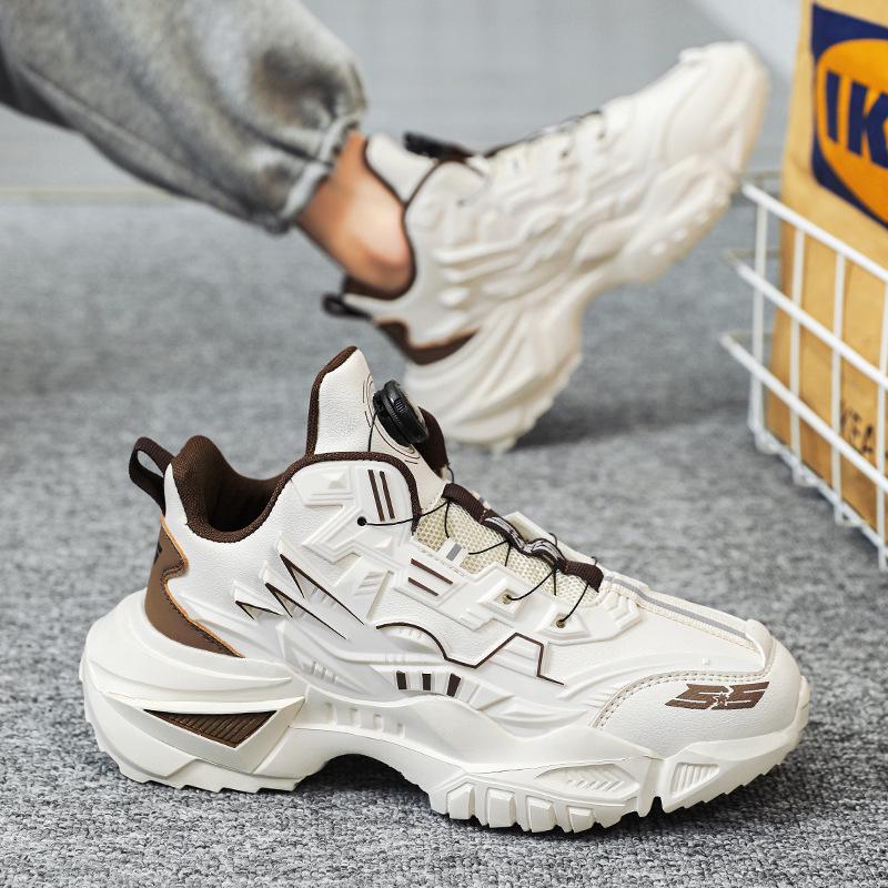 Herren Trendige Rutschfeste Laufschuhe mit Atmungsaktivem Design und Drehknopf zur Höhenverstellung, Geeignet für Jugendliche & Senioren, Frühling/Herbst.