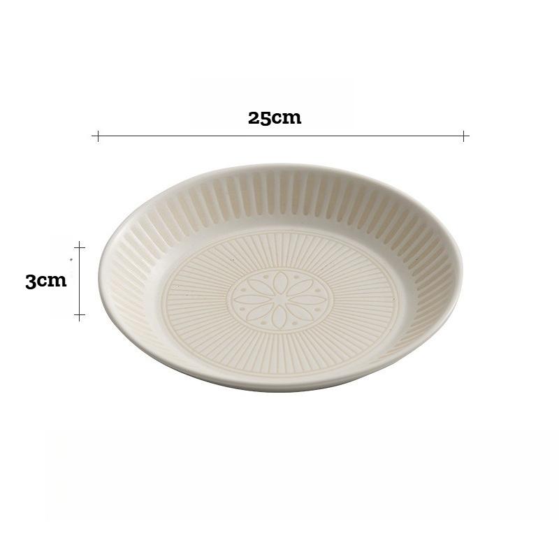 Printed Embossed Deep Dinner Plate