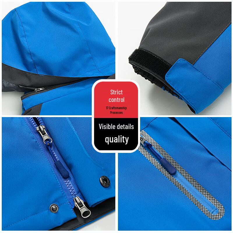 Unisex 3-in-1 Waterproof Windproof Warm Down Liner Outdoor Jacket