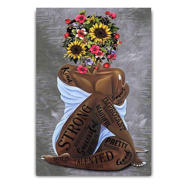 Graffiti-Kunst, abstrakte Figur, Leinwandmalerei, Kronengöttin, Wandkunst, Poster, einzigartige Frisur, sexy Mädchen, Heimdekoration, Wandbild, kein Rahmen