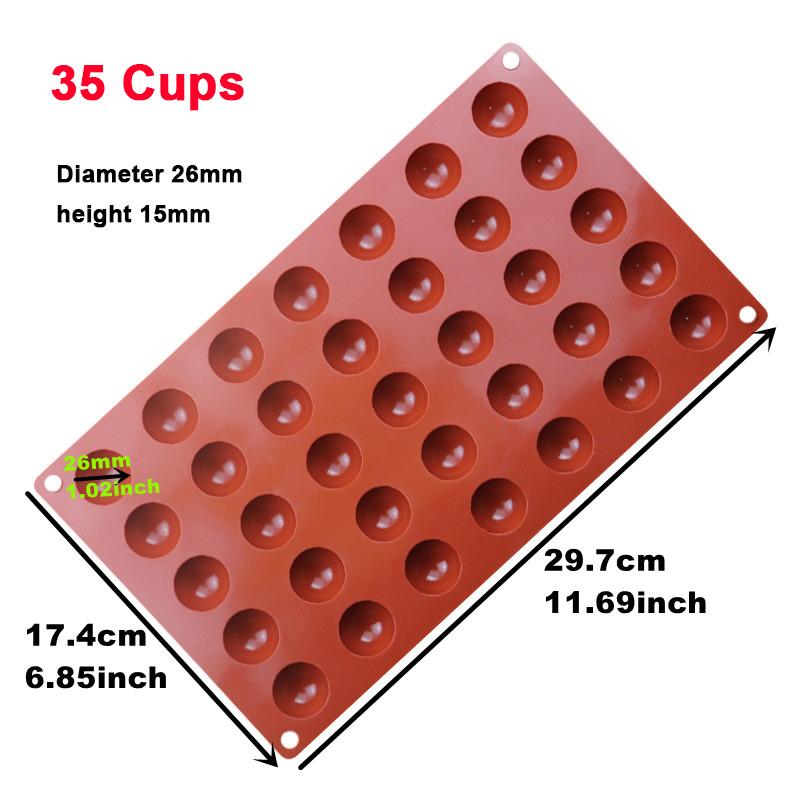 Semi Sphere Silicone Chocolate Mold Half Ball Cake Tray Silicon Dome Baking Moulds DIY Pudding Candy Jelly Kitchen Baking Tool