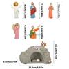 Resurrection Easters Tomb Scene Figurines Set for Seasonal Tabletop Decorations D57B