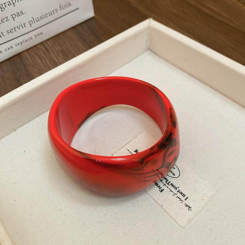 Breites, klobiges Acryl-Armreif-Armband Lebendige Marmorierte Textur Glänzendes Poliertes Finish Modeschmuck für Brautjungfer Hochzeitsgeschenk