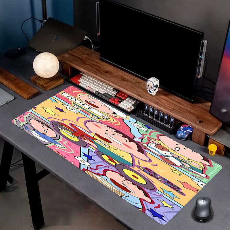 Crayon Shin Baskılı Mouse Pad, Kaymaz Masaüstü klavye Matı, PC Dizüstü Oyun Çalışma Günlük Kullanım için, Havalı Festival Sürpriz Hediye
