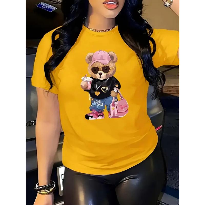 

Женская футболка с коротким рукавом с 3D-принтом животного, с круглым вырезом, летняя 6XL