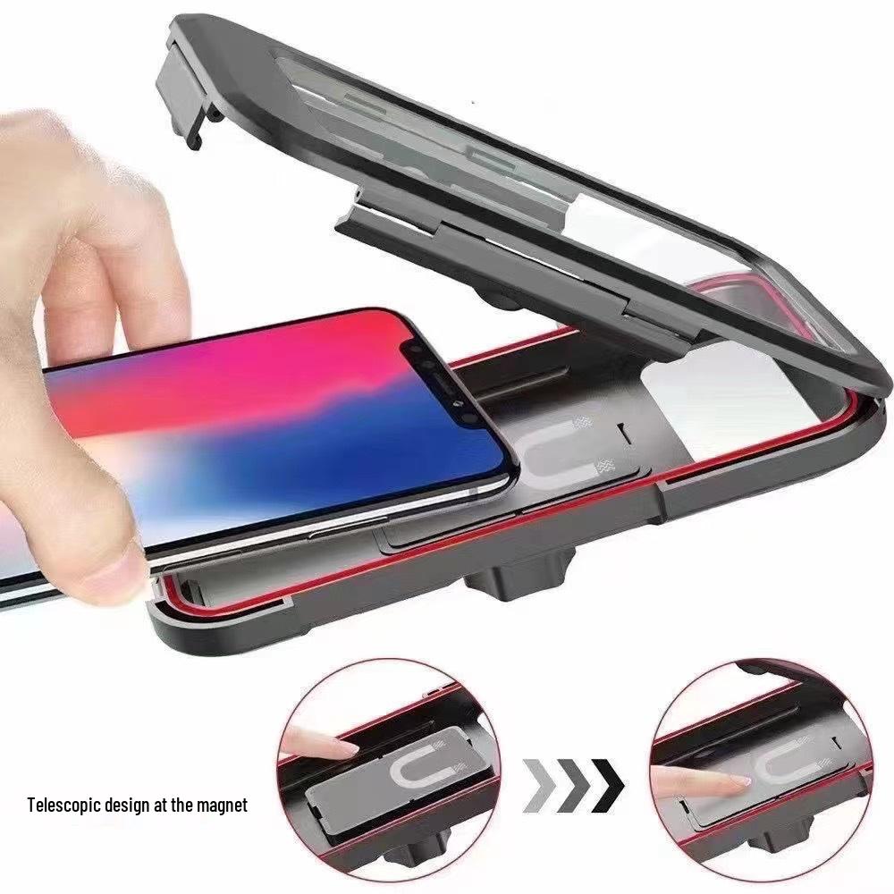 Waterproof Shockproof Phone Holder for Motorcycle & Bicycle Handlebars with Rainproof Telescopic Bracket