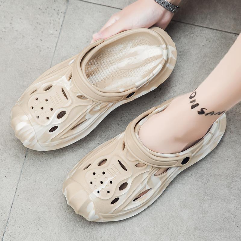 Stylish Camouflage Clogs Slide Shoes For Men Summertime Eva Beach Slide Shoes Thick Bottom Anti-Skid Garden Shoes Outside Leisure Sandal Shoes