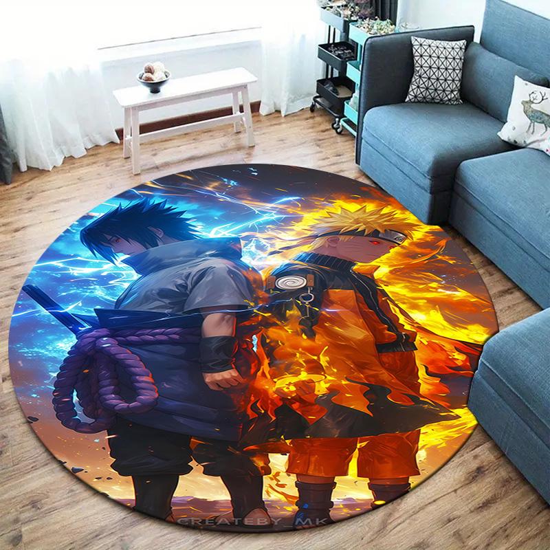 Naruto Runder Teppich Teppich Für Wohnzimmer Schlafzimmer Sofa Spielzimmer Dekor Rutschfeste Fußmatte