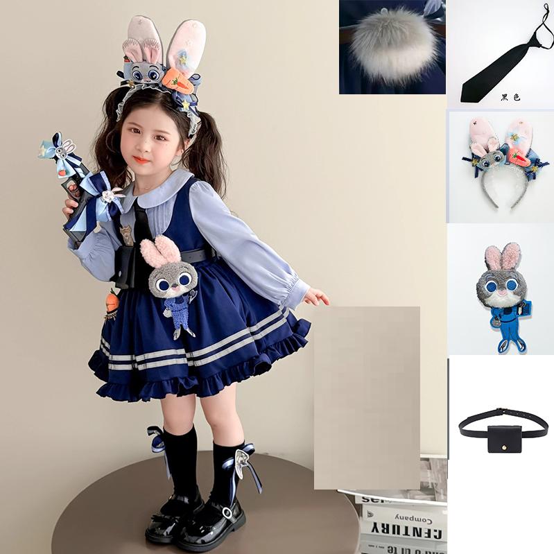 Film Zootopia Cosplay Judy Hase Offizier Nick Wilde Lolita Prinzessinnenkleid Kinderkleider Neues Kleid Geburtstagsballkleid