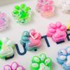 10Pcs Mini Cute Cat Claw Plush Pinch Fun Colorful Halloween Christmas Party Pack Fillers For Pressure Reduction Cartoon Style