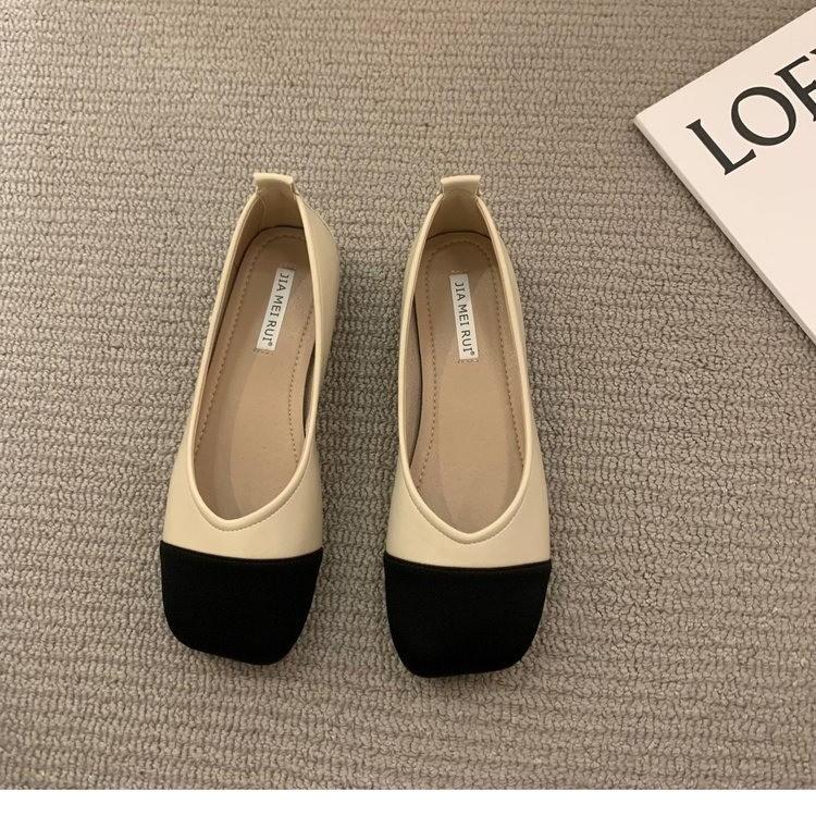 Flat single shoes women's shallow mouth shoes 2025 new spring and autumn one-pedal ladyshoes Mary Jane shoes