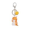 10pcs Cartoon Cute Face-Covering Keychain Cartoon Bag Pendant Small Glue Head Cat Keychain Cartoon Cute Kitten Keychain