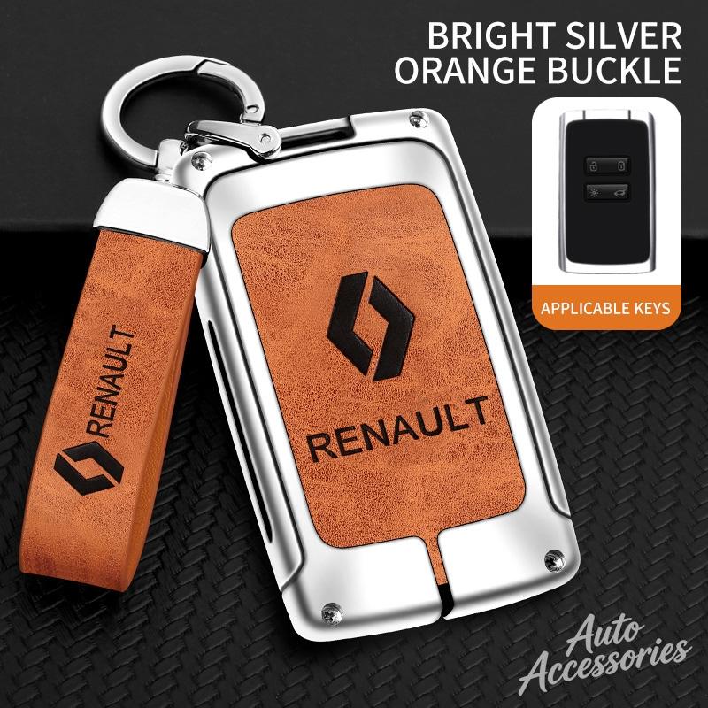 Leather Car Key Case For Renault Megane Grand Scenic Kadjar Laguna Koleos Fluence Talisman Espace Dacia Sandero Protection Shell PP2