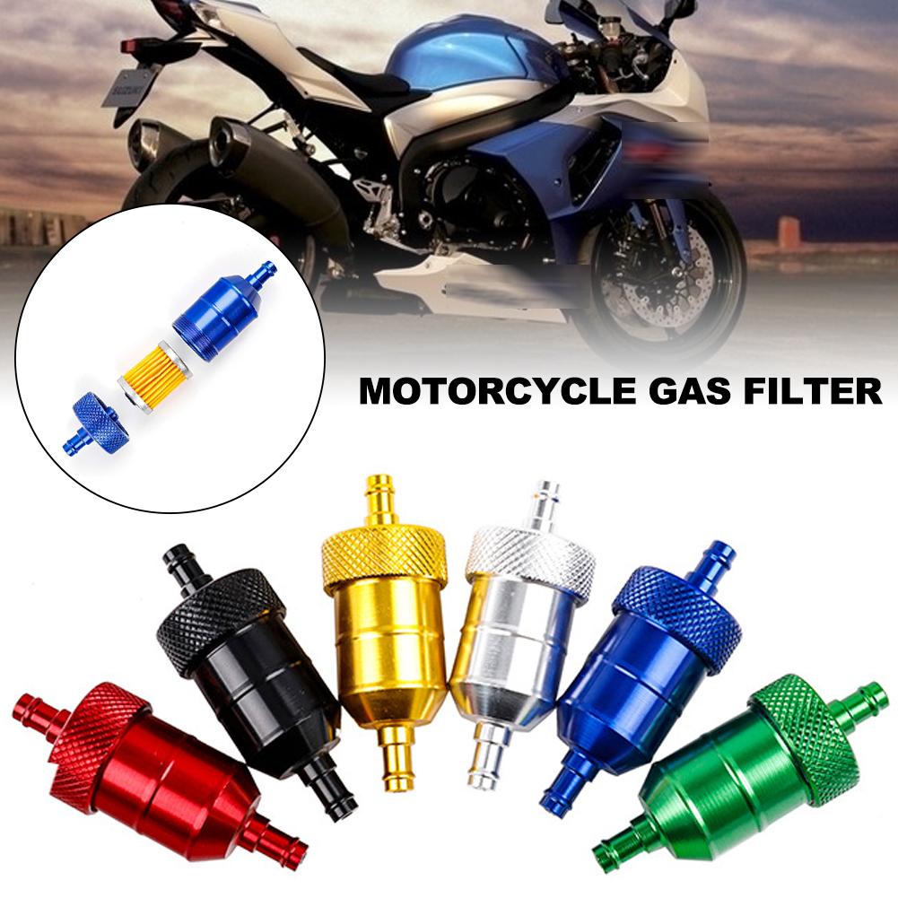 

Motorcycle Oil and Gas Fuel Filter Aluminum Gasoline Cleaner Reusable Cleanable Fuel Filter For Motocross ATV Quad срібний