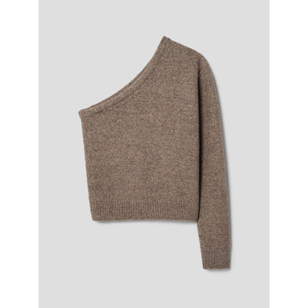 Anggae Moss Oneoff Shoulder Pullover Beige