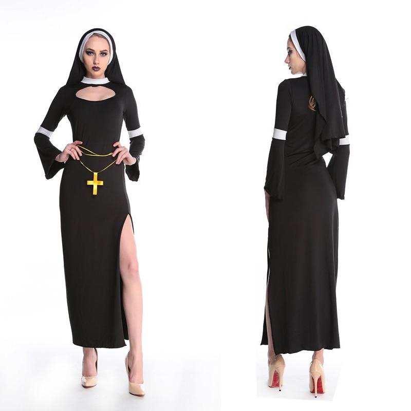 Alluring Women's Sexy Nun Fancy Dress Costume Perfect For Costume Parties And Events