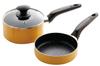 Kakusei Frying Gas Stove Glass Marble Frying Compact Storage Pot, Pan, Saucepan, 3-piece Set, 16cm, IH, Compatible, Lid, Pan,
