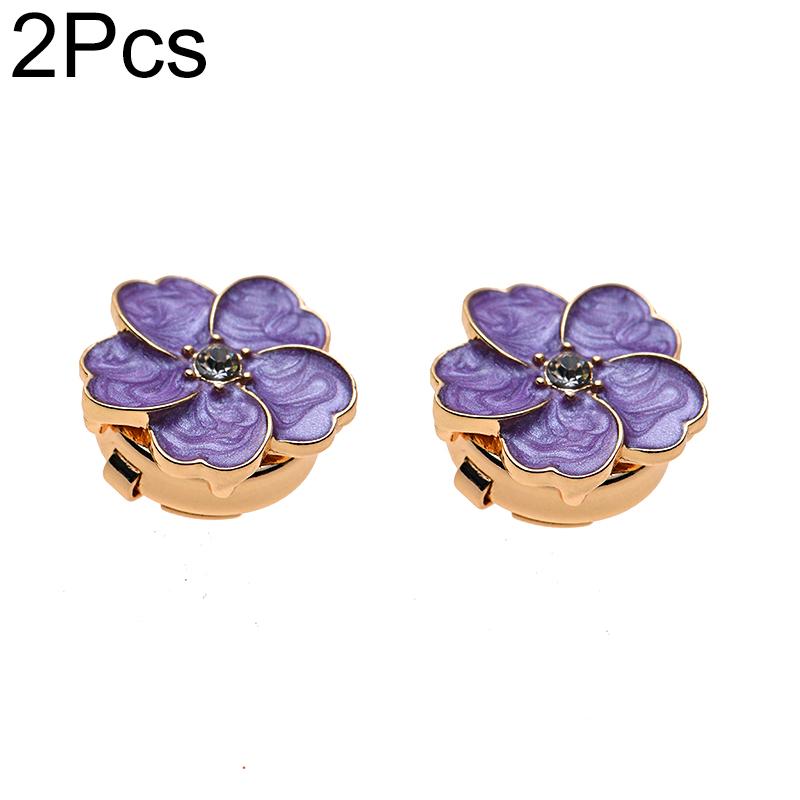 

Набор из 2 предметов с бриллиантами в стиле ретро, пряжка для воротника, модная пряжка для шелкового шарфа, цветная пряжка из сплава для украшения рубашки фиолетовый