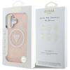 Guess Iml Metal Glitter 4G Circle Triangle Case for iPhone 16 Pink