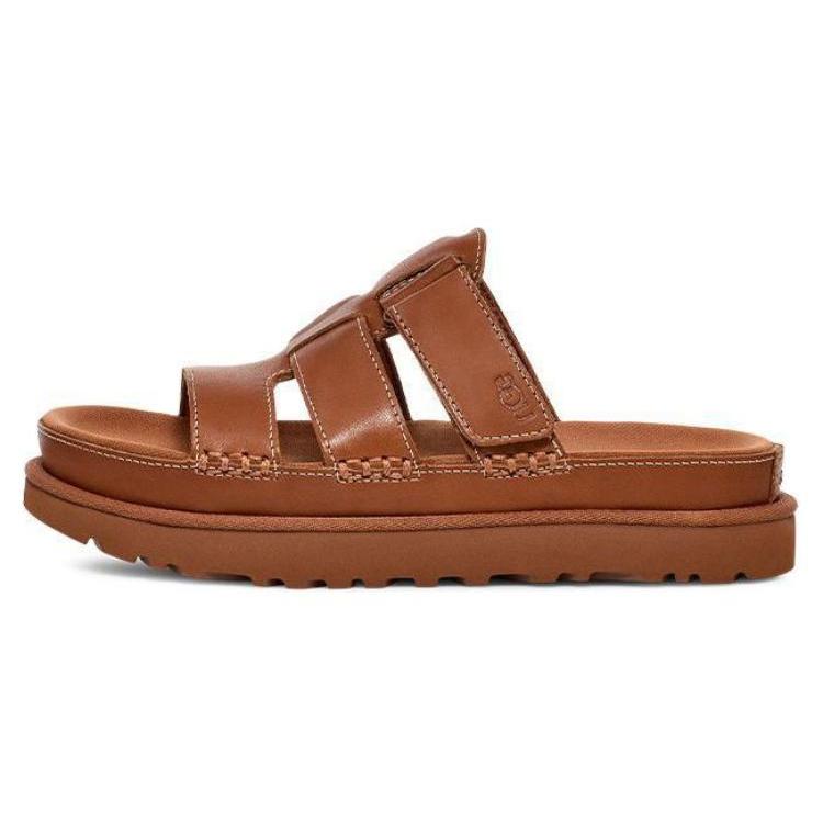 

New UGG Goldenstar Platform Slide Tan Women s 1154652-TAN 38