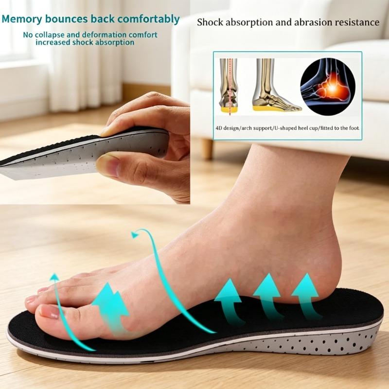 EVA Memory Foam Height Increase Insoles 2-5cm Templates Insole Breathable Ultra Light Elevated Sports Pads for Men Women Inserts