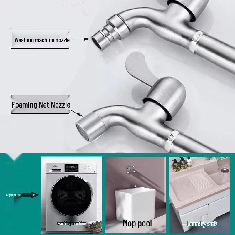 TLXT Stainless Steel Washing Machine Faucet