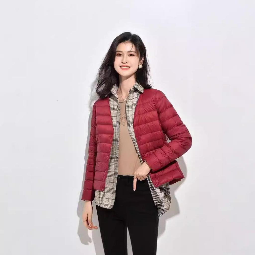 Women's Lightweight Soft Down Jacket - Warm, Fashionable Short Casual Outerwear for Autumn/Winter