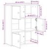 Bookshelf Concrete Grey 60 x 24 x 76.5 cm Engineered Wood
