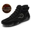 Winter Men's Boots Moccasins Men's Leather Boots Men Snow Boots Soft Boots Outdoor Motorcycle Boots