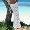 Romantic Island Resort Style Lace Three-Dimensional Floral V-Waist Long Skirt, Sexy Slim-Fit Figure-Flattering Half Skirt
