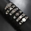 Handmade Cross-Border Leather Beaded Bracelet DIY Set: Men's Punk Vintage Bangle