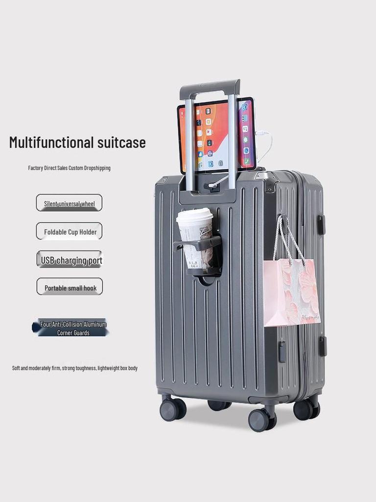 Mother-Daughter Set: Universal Wheel Travel Suitcase with 28-Inch & 20-Inch Trolley Cases, Large Capacity, with Security Code Lock