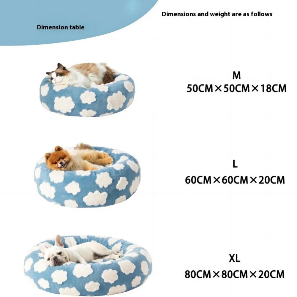 Leasure Plush Pet Nest Pet Bed All Season Universal, Warm Pet, Cat and Dog Universal for Dog/Cat, Small/Medium/Large Round
