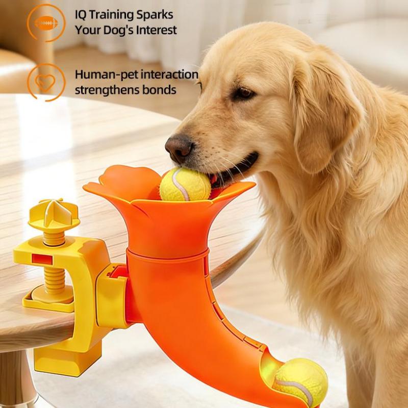 Automatic Tennis Ball Launcher For Dogs Cats Interactive Pet Toy Relieving Boredom Indoors Throw Launcher Dog Training Toys onesize