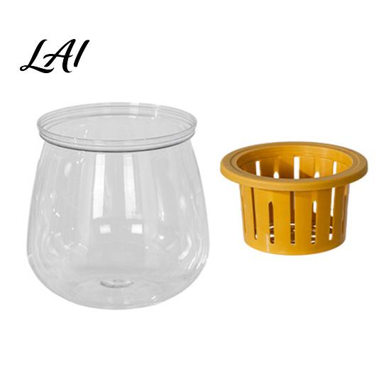 Water Reservoir Planter Self Watering for Indoor Plants Transparent Hydroponic Planter Decorative Clear Plastic Plant Holder Flowerpot with