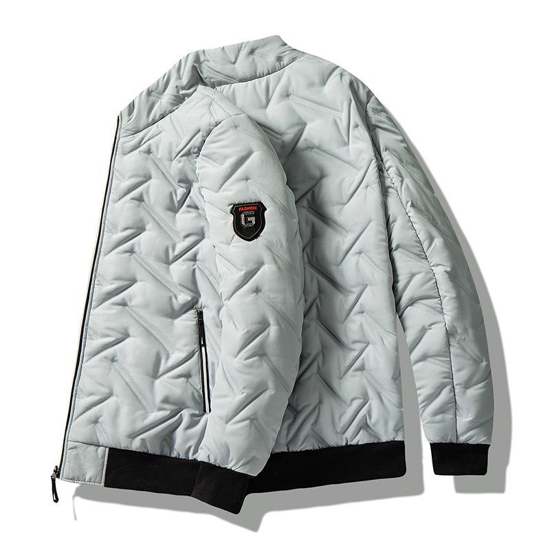 Cotton Coat Men's Coat In Autumn and Winter New Stand-up Collar Cotton Jacket Korean Style Trendy Thickened Down Cotton Baseball Uniform