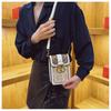 Premium bag women's new retro printing mini mobile phone bag contrasting color vertical shoulder bag oblique span bag