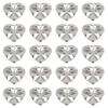 304 Stainless Steel Pendants, Textured, Heart, Stainless Steel Color, 19x23x3mm, Hole: 1.2mm, 20pcs/box