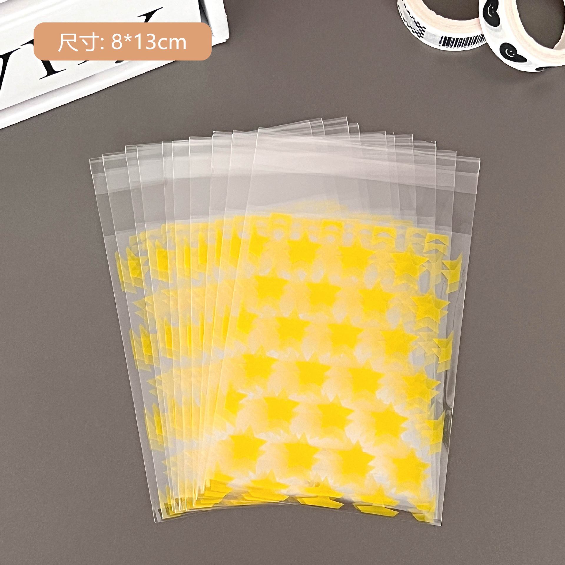 

10/50Pcs Packing Opp Plastic Bag Self Adhesive Transparent Star Plastic Bags Beads Jewelry Storage Girl Kpop Card Po Holder Quality