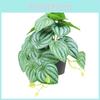 Faux Plant Hanging Decor With Plastic Leaves For Indoor Green Projects