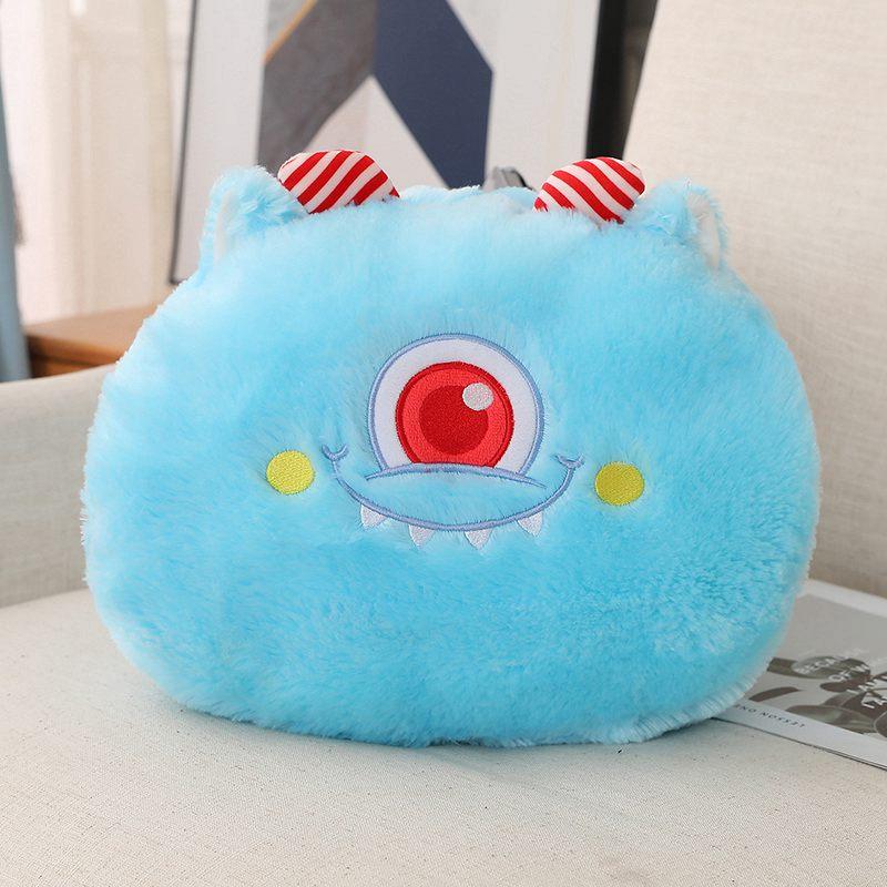 35cm Funny Fluffy Big Eyes Monster Plush Toy Soft Cute Ghost Stuffed Doll Sleeping Pillow Sofa Cushion Children's Birthday Gift